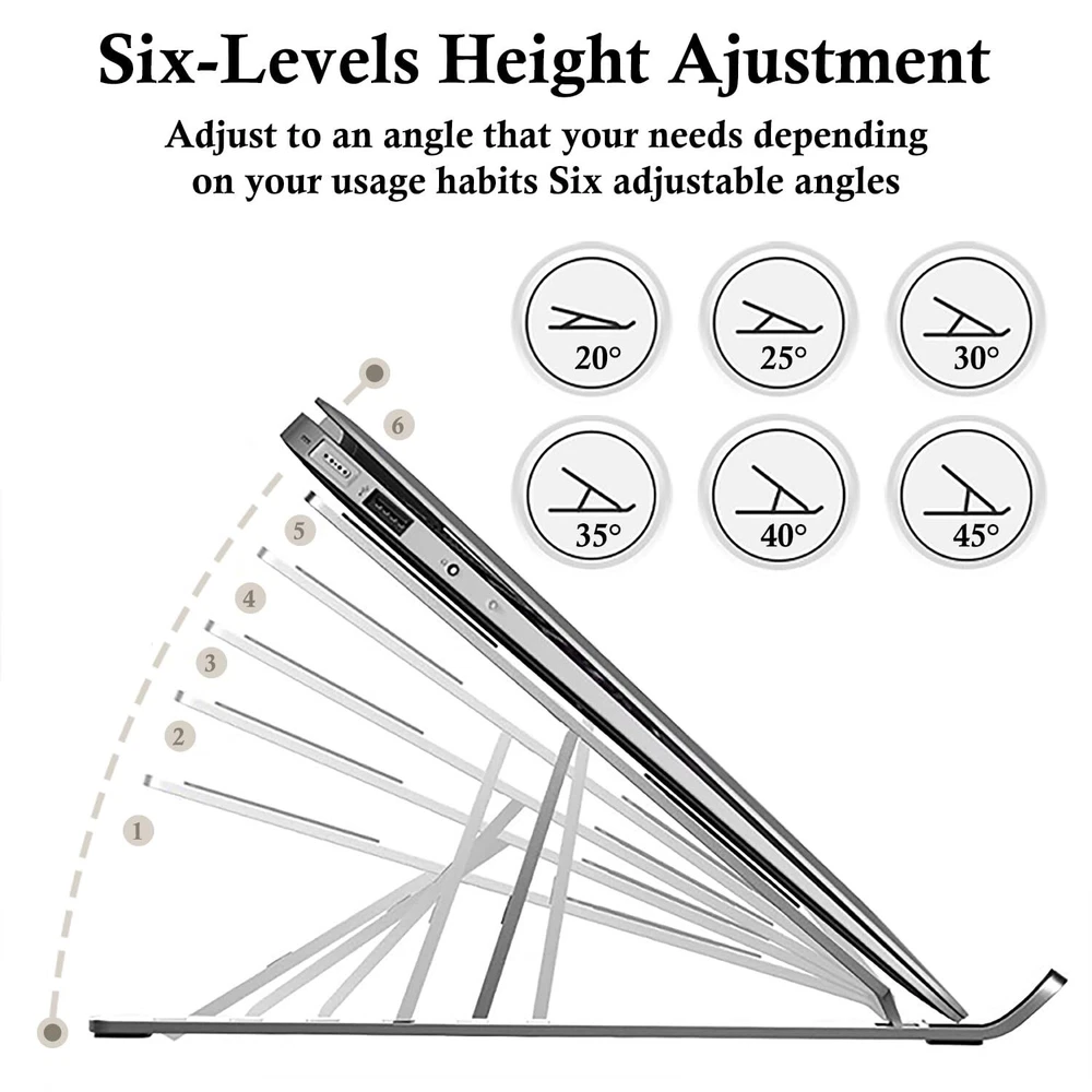Laptop Stand for Desk, Adjustable Laptop Riser Computer Stand, Ergonomic Fold...
