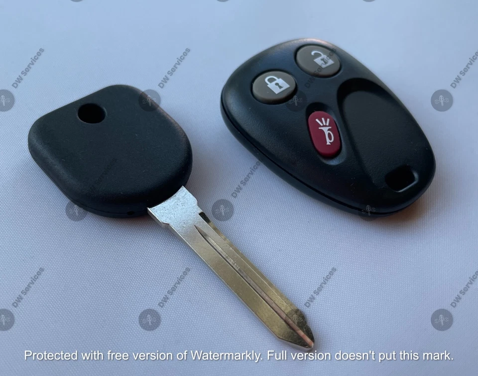 NEW! GM keyless entry remote FOB LHJ011 & NON Transponder KEY Chevy GMC Cadillac - Image 2 of 4