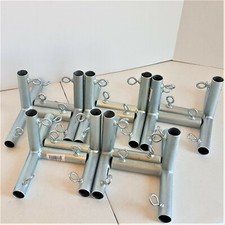 10pc 4 Way Flat Edge Canopy Fitting Carport Frame Patio Garden (F4B) 1" pipe