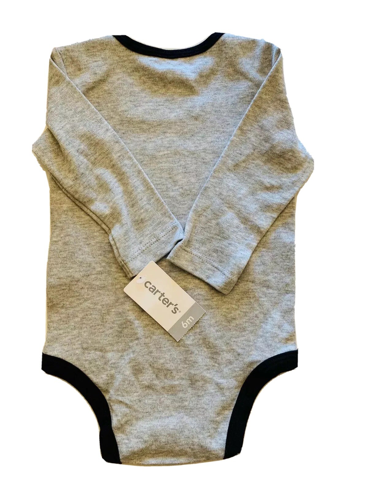 Carters Baby Boy One Piece Bodysuit Navy  6Months Long Sleeved New