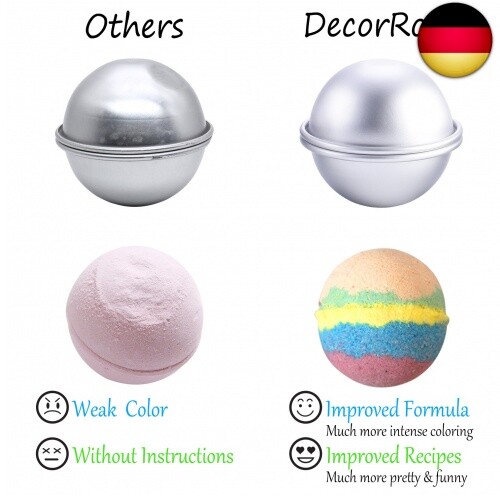 Badebomben Formen Set mit Seifenfarbe, Schrumpfbeutel - Herstellung Kit zur - Bild 7 von 8
