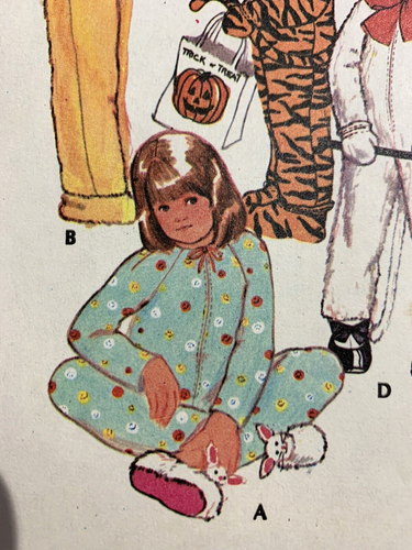 Childs animal costume pattern size 2 detachable headpiece McCalls 1972 used - Picture 3 of 7