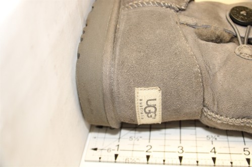UGG Bailey Button Triplet Womens Size 6 36 Grey Suede Shearling Tall Boots 1962 - Picture 22 of 24