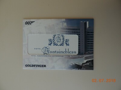 James Bond The Complete Relic Card RC3 Hotel Fontainebleau Briefkopf