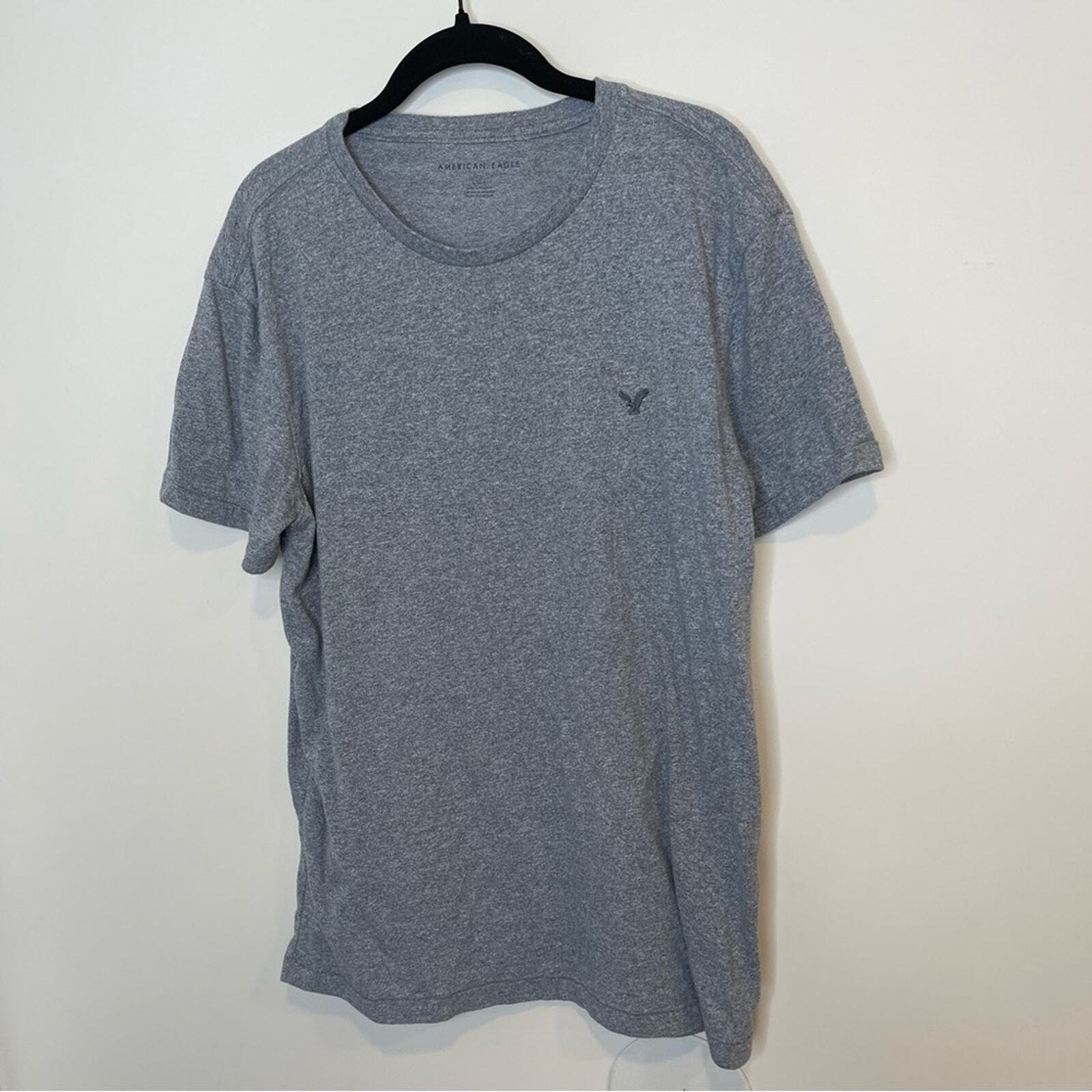 American Eagle Outfitters Gray Basic Short Sleeve… - image 1