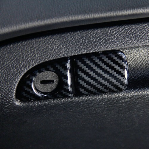 Carbon Fiber Style Glove Box Handle Switch Cover Trim For Dodge Challenger 2015+ - Picture 3 of 6
