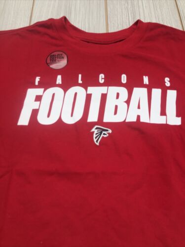 New Nike Atlanta Falcons Mens Football Short Sleeve Shirt Size Large Red White - Picture 2 of 4