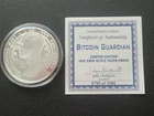 CRYPTO! BITCOIN GUARDIAN COMMEMORATIVE 1 OZ SILVER PROOF ROUND CAPSULE & COA