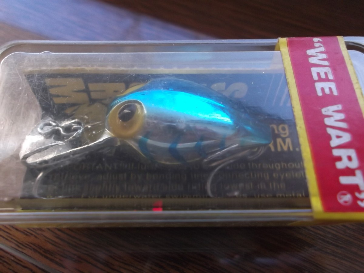 Vintage STORM (Pre-Rapala) Wiggle Wart Fishing Lure, Blue Chrome, A
