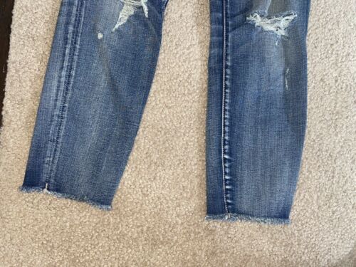 woman’s American Eagle Super stretch cropped jegging size 6 EUC Distressed - Picture 2 of 8