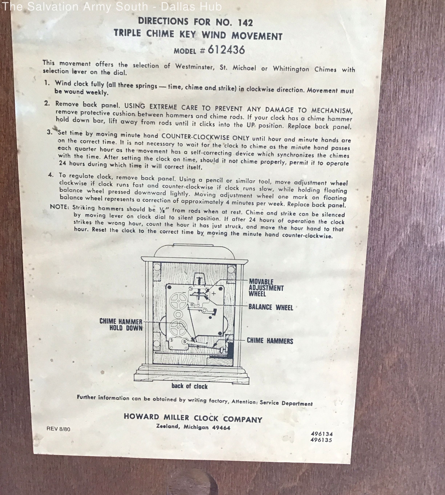 Howard Miller Thomas Tompion Mantel Clock eBay