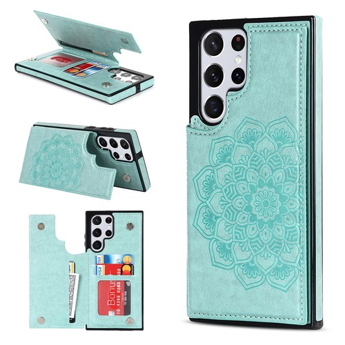 Custodia portafoglio pelle sottile porta carte Fr Samsung Galaxy S25 S24 Ultra Plus - Foto 51 di 70