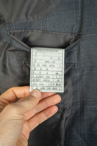 Mens Tom Ford Wool Button Gray Jacket Blazer Suit Size 54 - Picture 15 of 17
