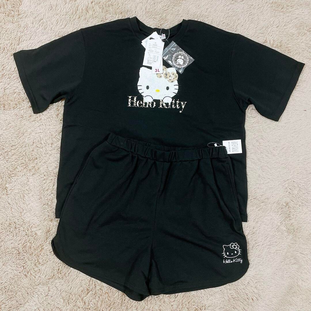 HelloKitty　ノースリーブシャツ　130 Bioworld Hello Kitty Character Hearts Women's Racer Back Tank Top