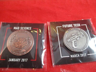 Lot of Loot Crate 2016/2017 Pins Mad Science Wild Suit Up Future