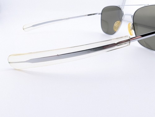 Randolph Engineering Sunglasses, Aviator Shiny Silver, 58-20-..., Metal, USA - Imagen 9 de 20