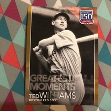 #34 Ted Williams Red Sox HOF 5x7 - 06/10 made Gold 2019 Topps 150 Years Greatest