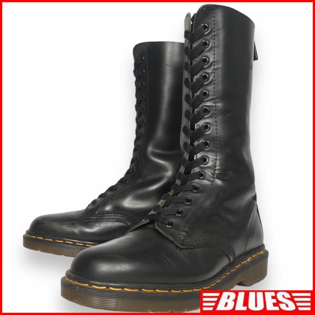Made In England Dr. Martens 26.5 Boots 14 Holes Black Hh9238 Made In England Dr. Martens 26.5 Boots 14 Holes Black Hh9238
