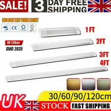LED Batten Tube Light Fluorescent Strip Lights Garage Workshop Fitting Daylight