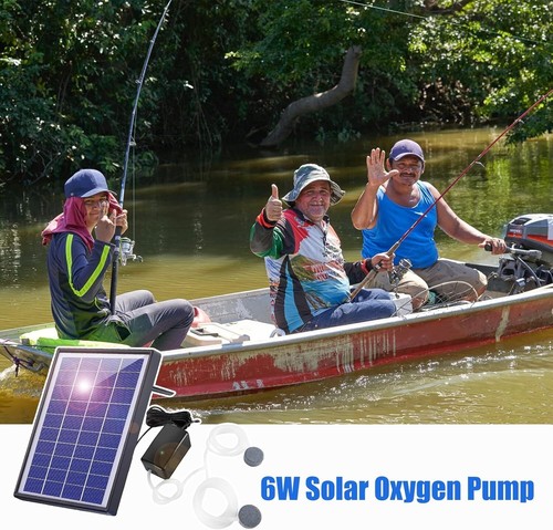 Andoer Pond Oxygenator Solar Powered 6W Solar Oxygen Pump Fish Tank Oxygenator A - Picture 2 of 9