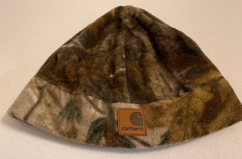 Carhartt Mens Camo Fleece Beanie Hat 