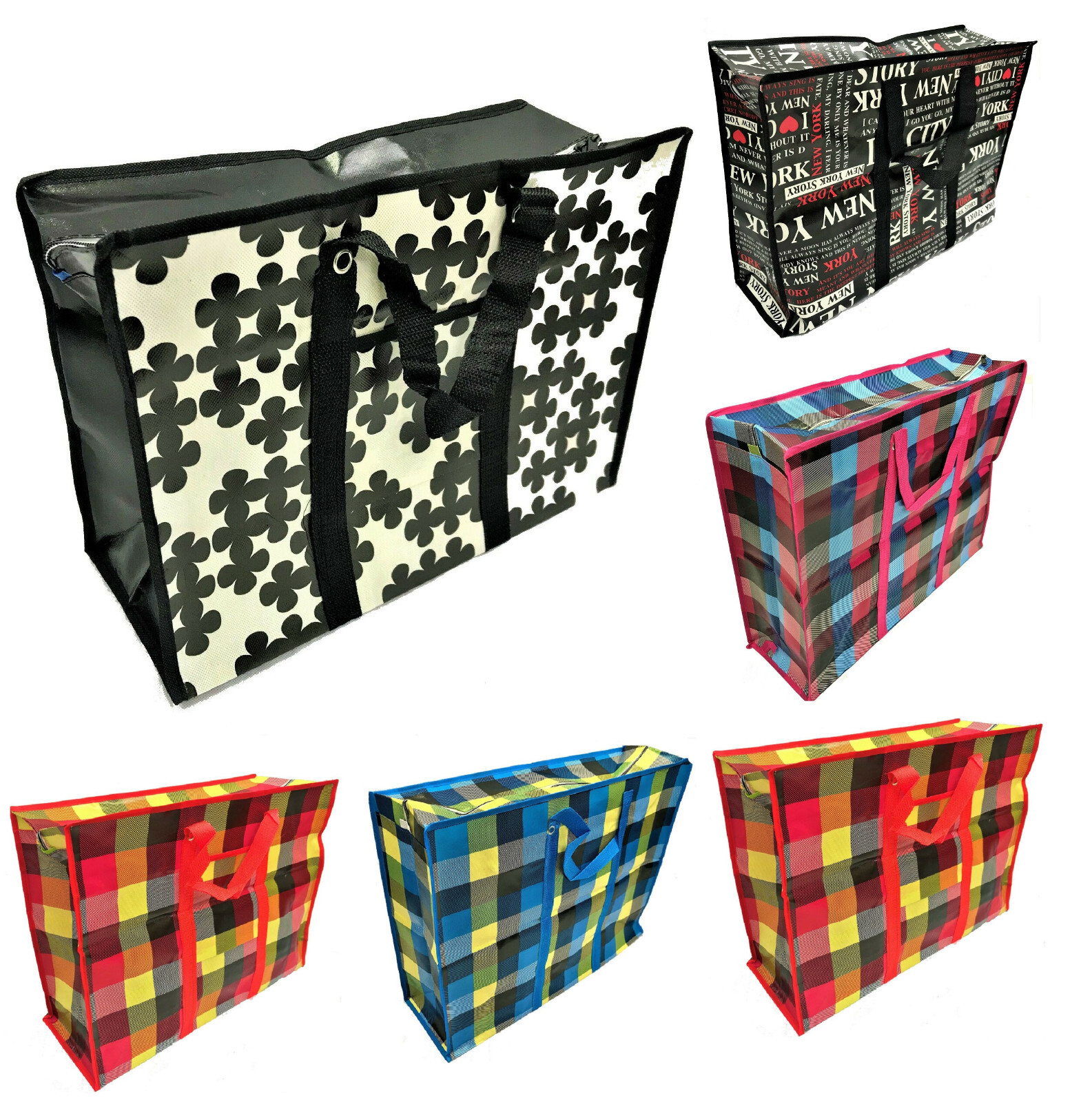 XXL Strong Extra Large Jumbo Storage Laundry Bags With Zips & Handles