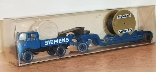 Wiking Nr.26502/1 Siemens  Unimog 1700 L Tieflader mit Kabelrolle 1:87  in OVP.