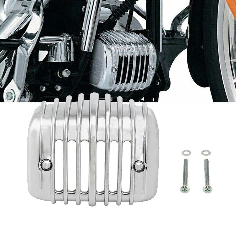 Kit de carenado de cubierta de regulador de voltaje cromado apto para Harley Heritage Softail FLSTC Foto 3 de 4