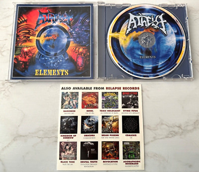 Atheist Elements CD 2005 Relapse RR 6672-2 Live Radio Broadcast 1992 RARE!