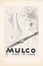 1949 vintage print ad MULCO Swiss Suisse watch movement MID CENTURY ART