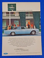 1967 Lincoln Continental Original Color Print Ad Free Shipping Ford - Lot Blue