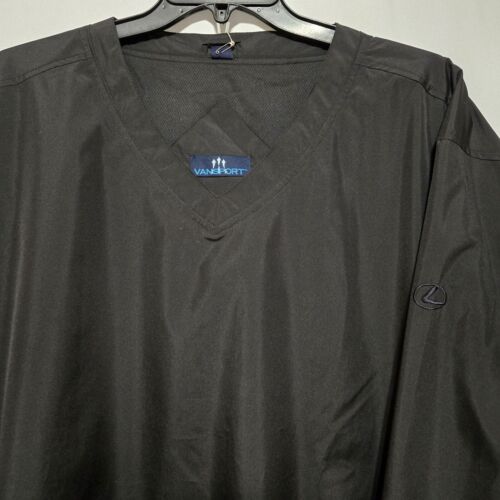 Lexus Golf Jacket Men's Black Size XXL New By Vansport Pullover Zipper Pockets - Picture 3 of 12