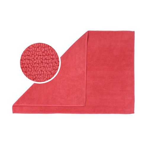 3 Pezzi Straccio Asciugamani Microfibra per Autolavaggio-Asciugatura Pulizia Lucidante Rosso 16"x24" - Foto 3 di 8