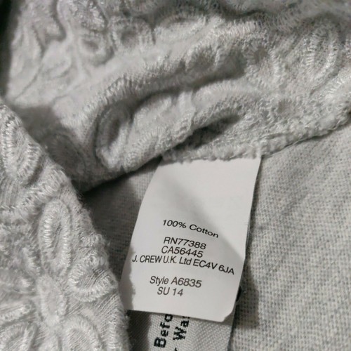 J CREW Women's Gray Pullover Geometric Pattern Knit Cotton Top Size S - Picture 8 of 10