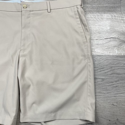Peter Millar Salem High Drape Perf Mens Shorts Size 38 Color Khaki ME0EB82 EUC - Picture 2 of 16