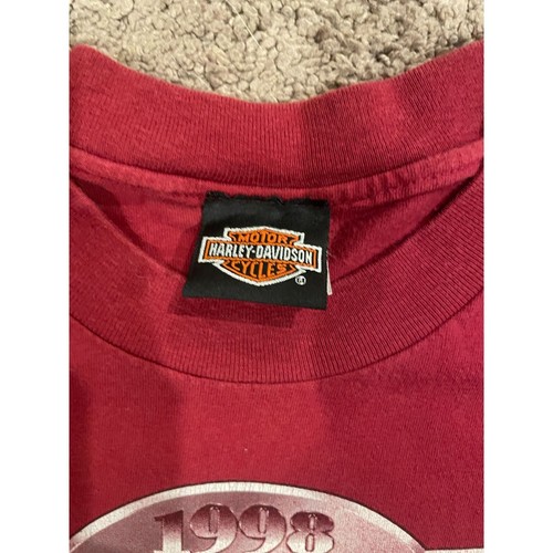Vintage Rare Harley Davidson 90s Shirt Biker Dakota Motorcycle 1998 Club - Picture 4 of 4