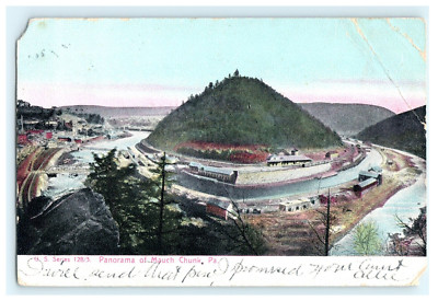 1906 Panorama of Mauch Chunk Pennsylvania Postcard - Damaged