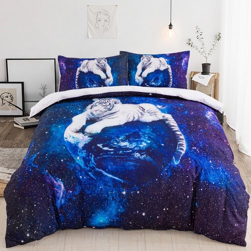 Galaxy Duvet Quilt Cover Set Universe Bedding Set Single Double King Pillowcases - Picture 147 of 156