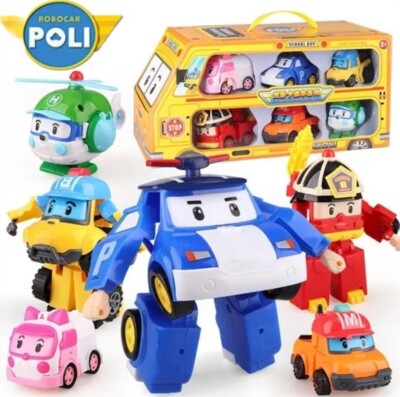 Robocar Poli Transformierbares Fahrzeug-Spielzeug Kinder Auto Helikopter 2023