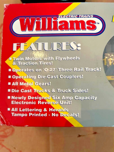 WILLIAMS 1130 #1 CSX SWITCHER NW-104 DUAL MOTORS-8WD-NEW-ORIG. BOX - Picture 6 of 6