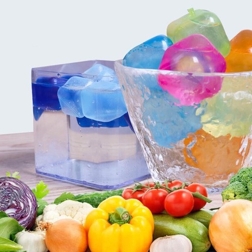 6 Pcs Colorful Refreezable Ice Cubes Reusable Ice Pellets for Beverage - Picture 3 of 10