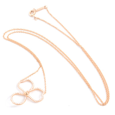 Tiffany & Co. Paper Flower Au750 18K Rose Gold Diamond