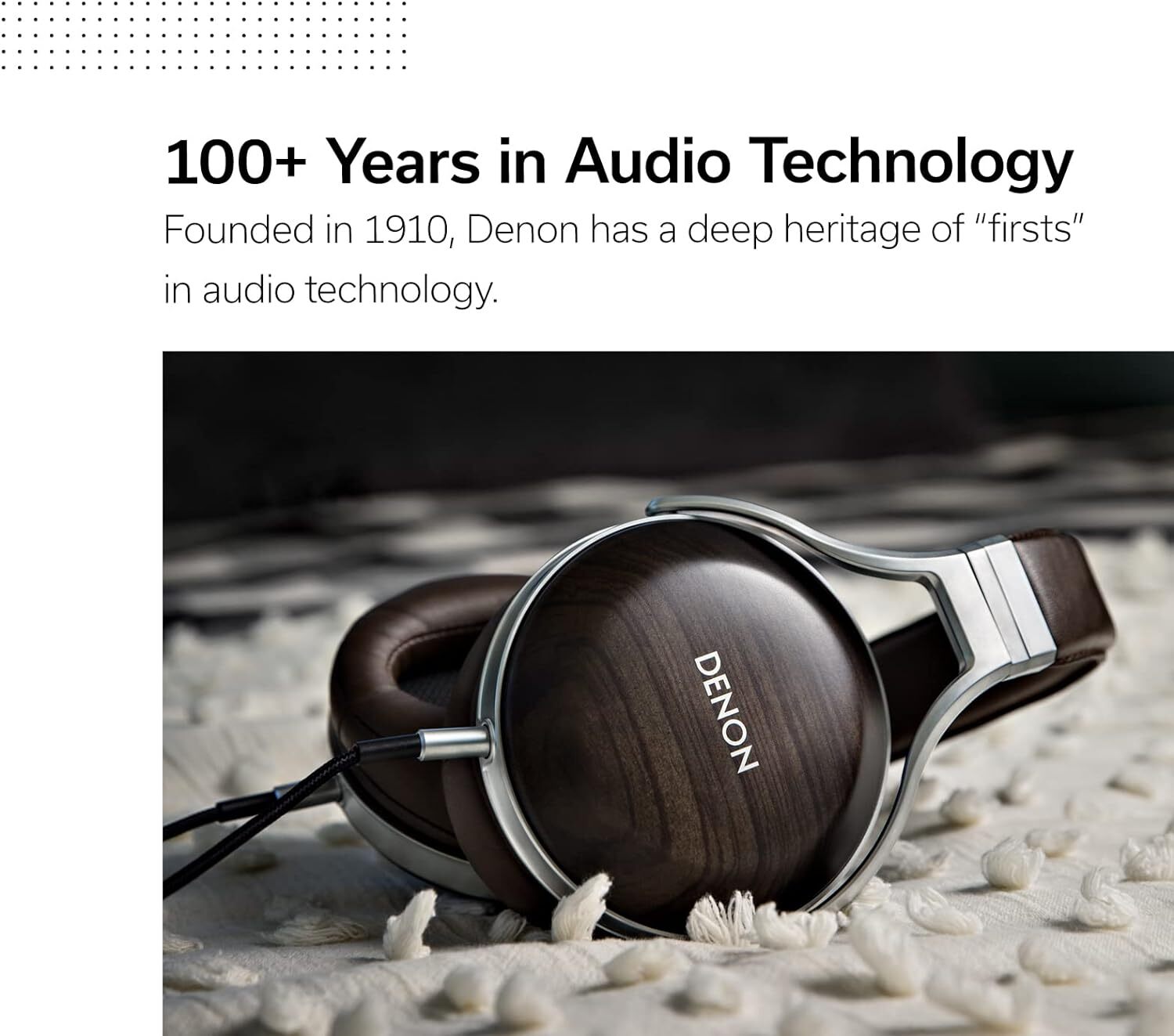 Thumbnail - Denon Ah-d5200 Premium Over Ear Headphones With Zebra Wood Earcups,