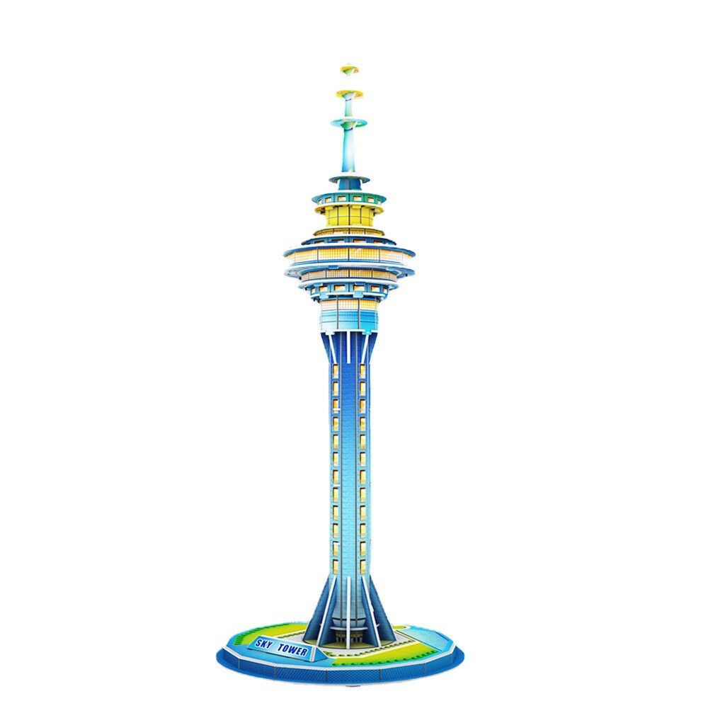 【新品】TheTowerDS New Zealand Auckland Sky Tower 3D Paper Puzzle Building Model Toy
