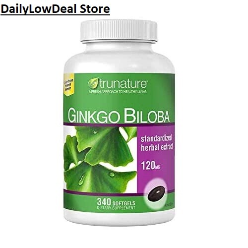 TruNature Ginkgo Biloba 120MG - 340 Softgels Supports Memory - Picture 10 of 12