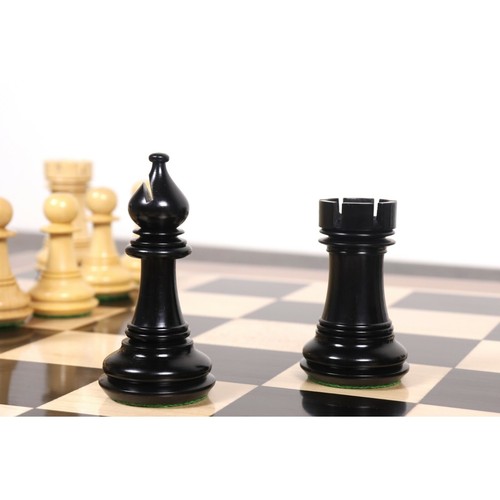 Juego de piezas de ajedrez Staunton de lujo de 4,6 "Spartacus solo - ébano - triple peso - Imagen 10 de 12