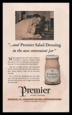 1929 Premier Salad Dressing Screw Cap Jar Francis Leggett & Co. Vintage Print Ad
