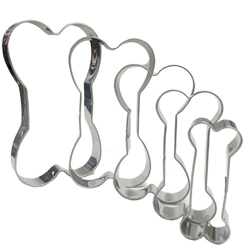 Stainless Steel Metal Dog Bone Shape Cookie Cutter Set Crafts - Picture 2 of 5