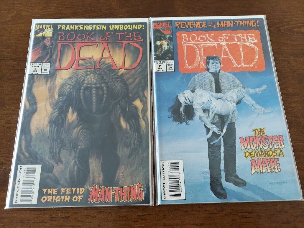 COMIC BOOK LOT 1 AND 2 FRANKENSTEIN UNBOUND BOOK OF THE DEAD