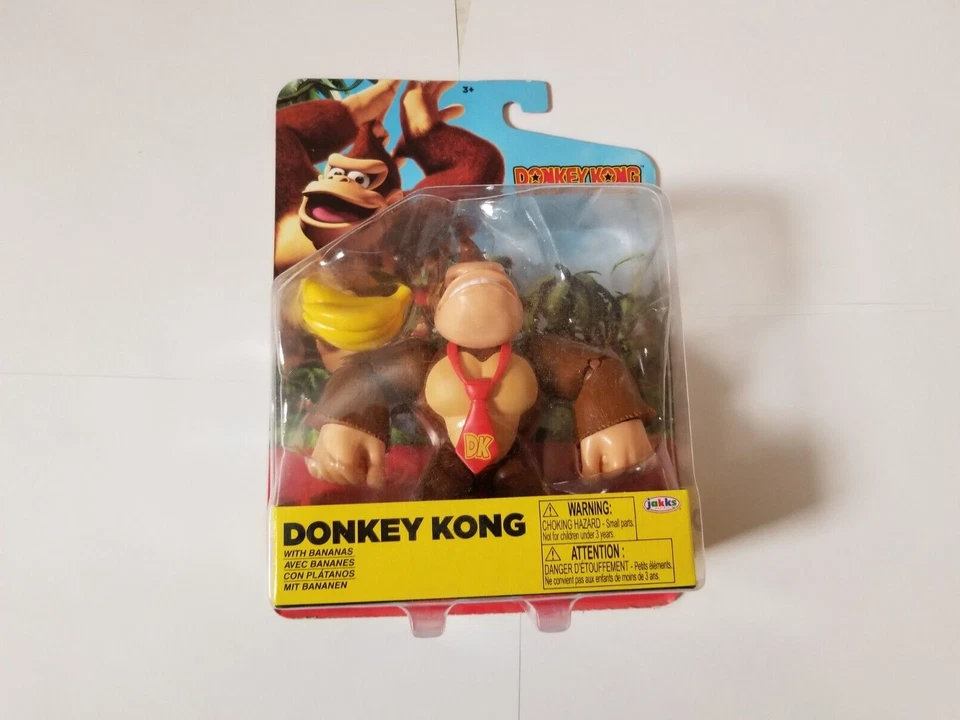 Nintendo Donkey Kong w/ Bananas 4" Action Figure Jakks Pacific NEW SEALED - Image 2 of 3